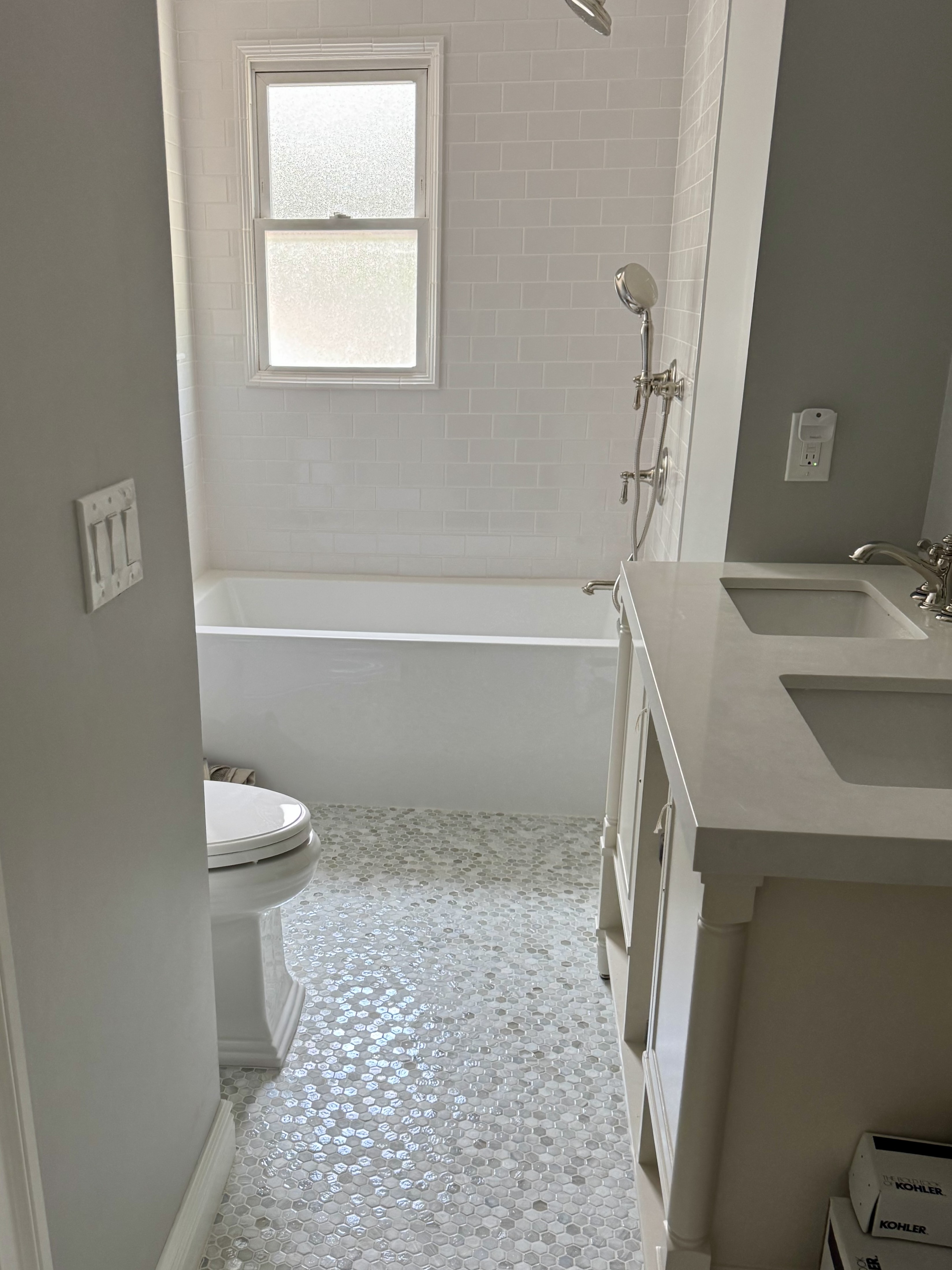 Bathroom remodel with new tile work